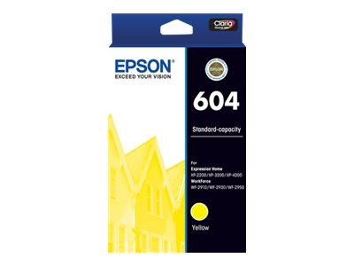 Epson 604 yellow original ink Package view Front 80400