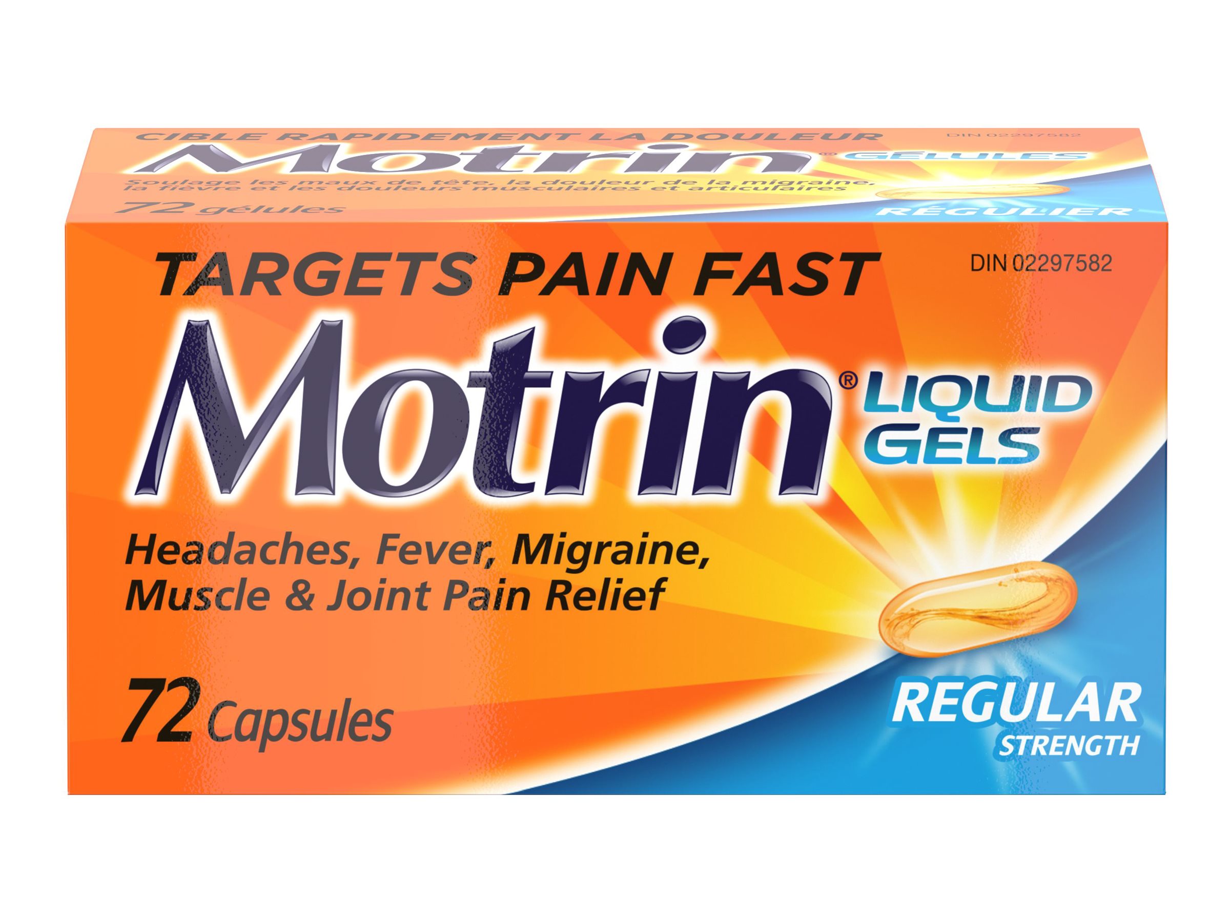 Motrin Regular Strength Liquid Gels 72 s