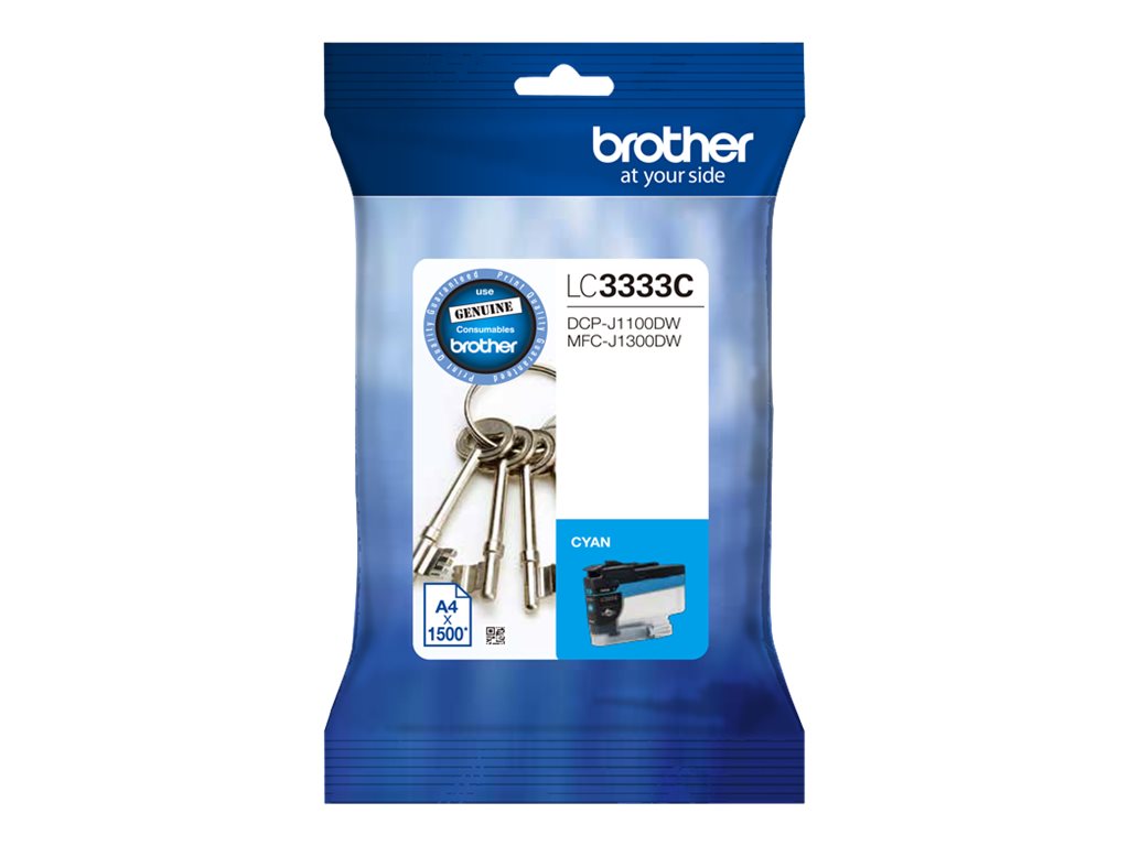 Brother LC3333C Super High Yield cyan original ink Package view Front 79675