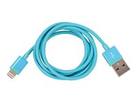 I/OMagic Lightning cable Lightning male to USB male 4 ft blue 