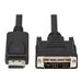 Eaton Tripp Lite Series DisplayPort to DVI Adapter Cable (DP with Latches to DVI-D Single Link M/M), 6 ft. (1.8 m)
