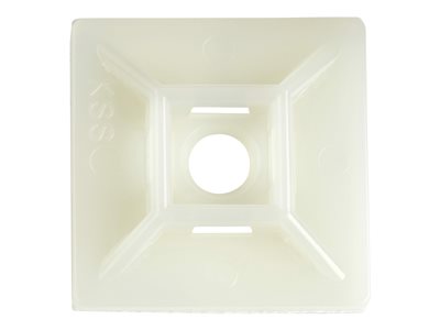 Startech 100 Pack Cable Tie Mounts with Adhesive Tape for 0.21 in. (5.5 mm) Wide Ties, Nylon/Plastic Zip Tie Mounts, Electrical/Network Cable Wrap Mounts / 94V-2 Fire & UL Rated TAA
