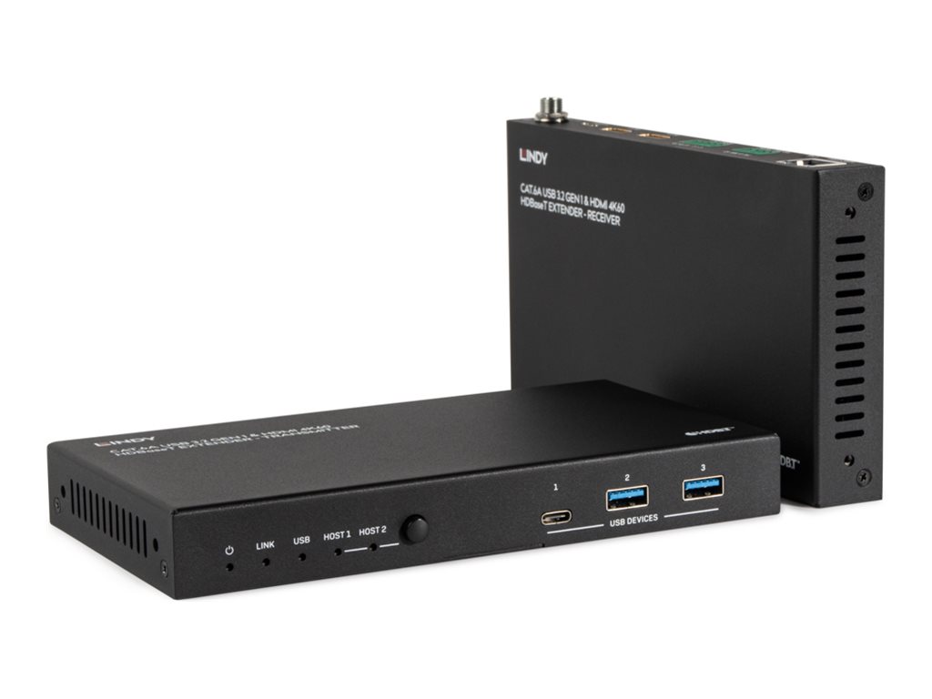 LINDY 100m Cat.6A, USB 3.2, Gen 1 & HDMI HDBaseT Extender