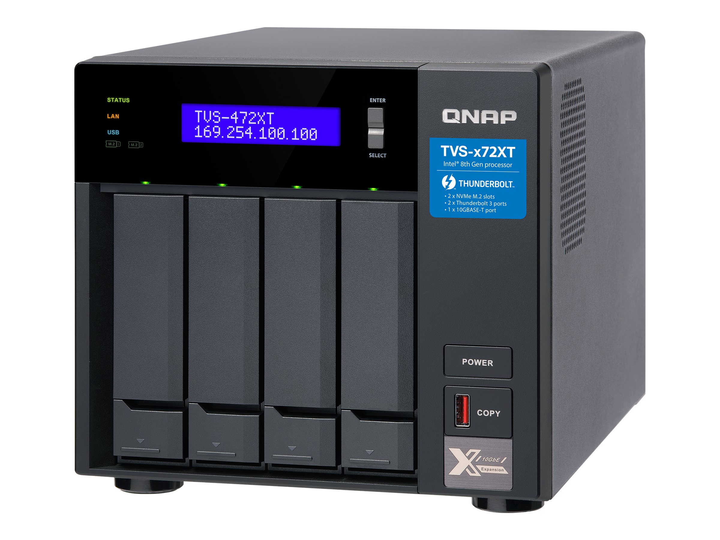 QNAP TVS-472XT - NAS server | Overview, Specs, Details | SHI