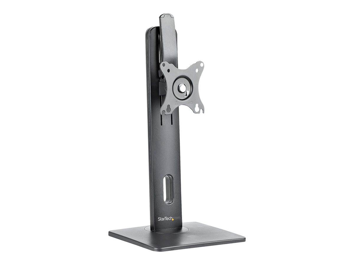 StarTech.com Free Standing Single Monitor Mount, Height Adjustable Monitor Stand, For VESA Mount Displays up to 32" (15lb/7kg), Ergonomic Monitor Stand for Desk, Tilt/Swivel/Rotate, Black - Universal Monitor Stand stojan - nastavitelné rameno - pro obrazovka - černá – foto 2