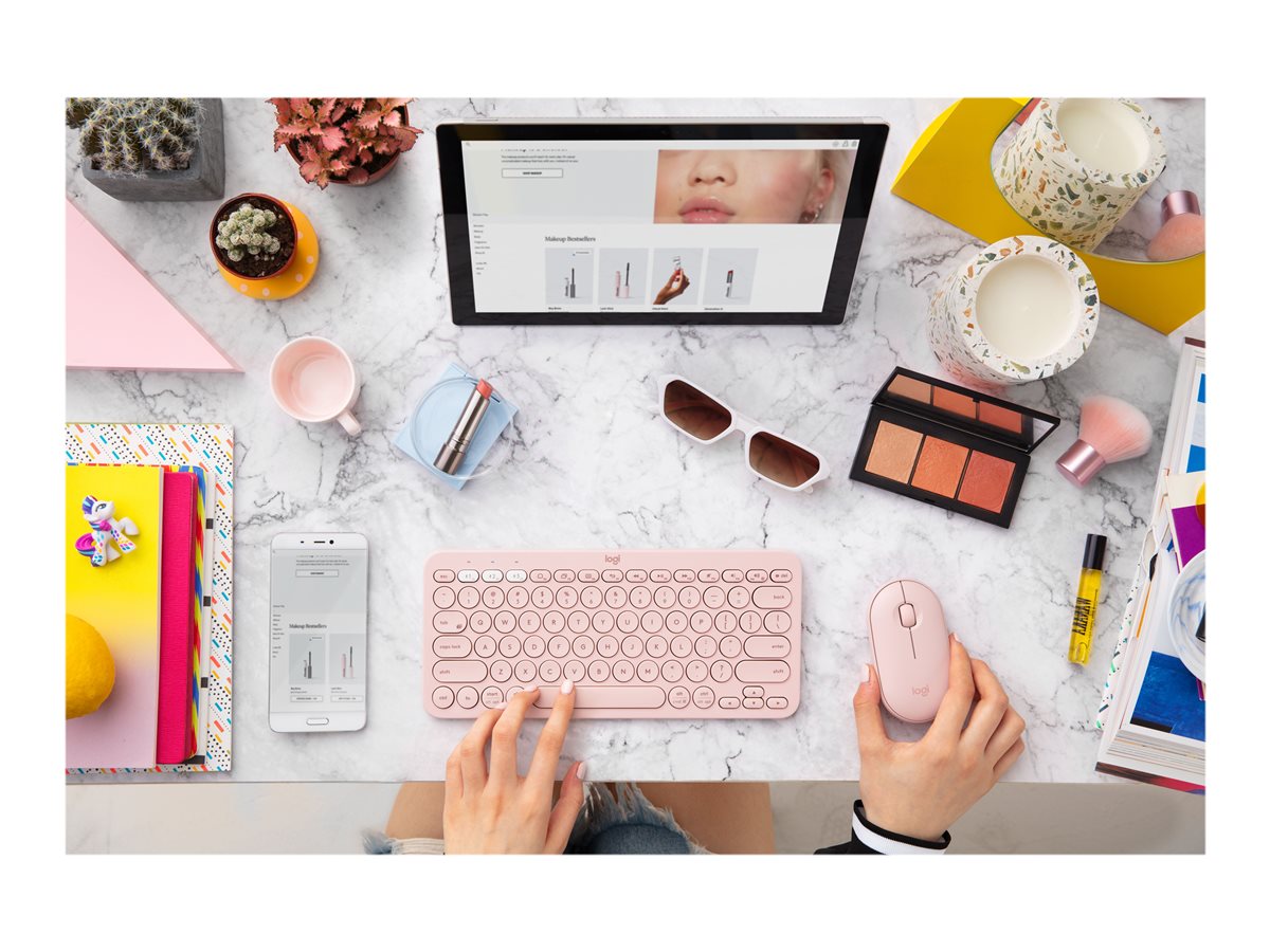 Logitech K380 Multi-Device Bluetooth Keyboard - klávesnice - QWERTY - US mezinárodní - rùžová Vstupní zařízení – foto 11