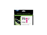 HP 711 - 3-pack - magenta - original - DesignJet - ink cartridge