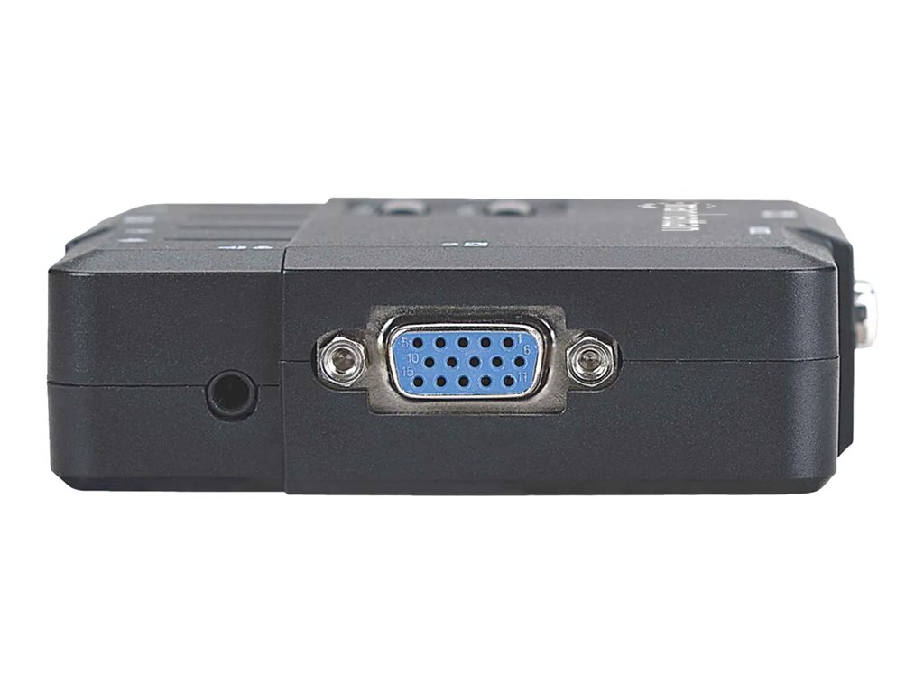 MANHATTAN KVM 2 portowy przełącznik, USB, audio, zintegrowane kable