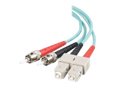 C2G 1m SC-ST 10Gb 50/125 OM3 Duplex Multimode Fiber Optic Cable (TAA Compliant)