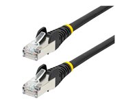 StarTech.com 50cm CAT6a  Cable - Black - Low Smoke Zero Halogen (LSZH) - 10GbE 500MHz 100W ++ Snagless RJ-45 w/Strain Reliefs S/FTP Network Patch Cord CAT 6a S/FTP 50cm Patchkabel Sort