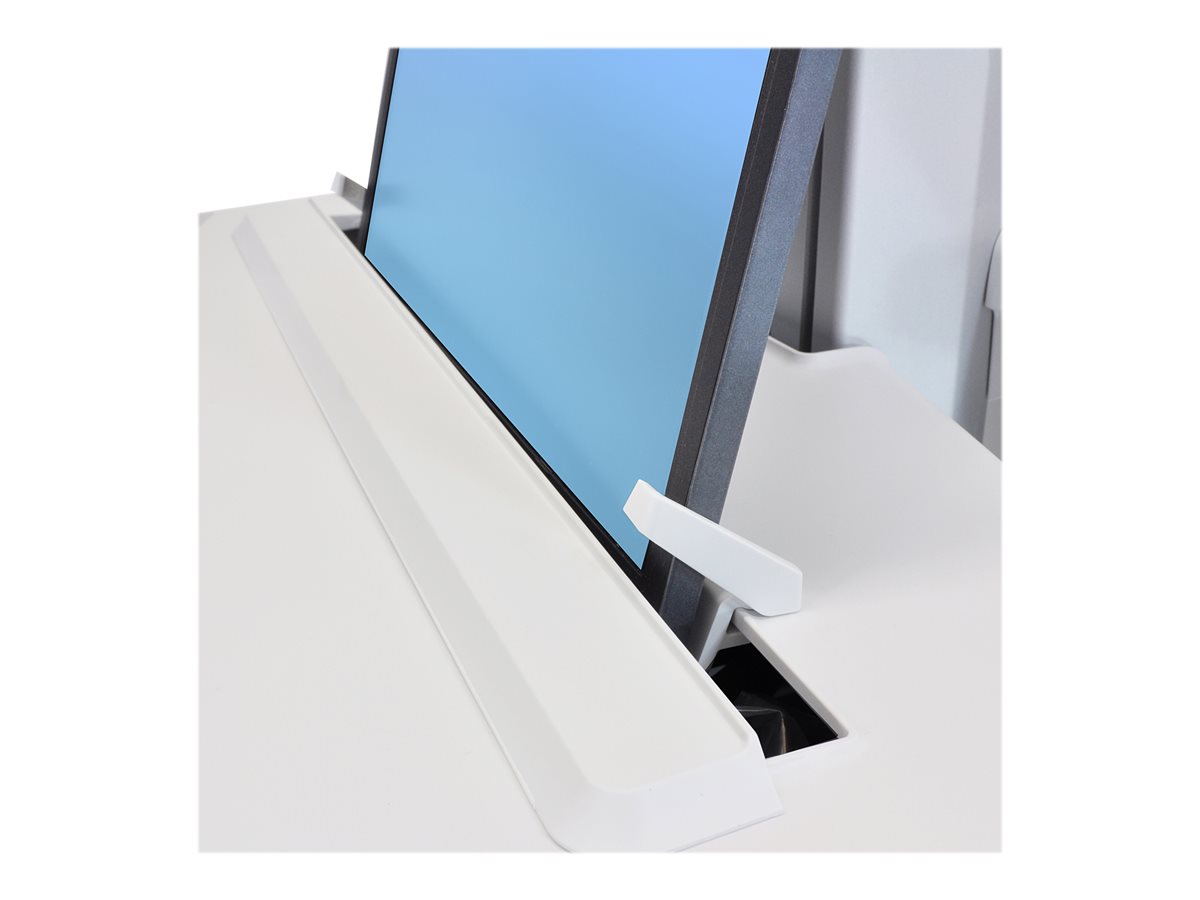 Ergotron StyleView vozík - otevřená architektura - pro notebook / klávesnice / myš / skener - šedá, bílá, leštěný hliník – foto 2