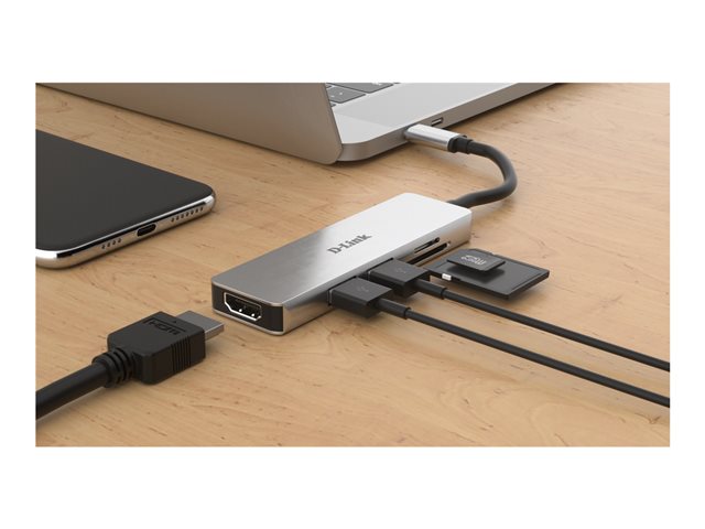 D-LINK USB-C 5-port USB 3.0 hub HDMI DUB-M530