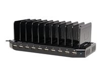 Tripp Lite Concentrateur de station de charge USB 10 ports avec tablette de stockage réglable / Smartphone / iPad / Iphone 5V 21A 105W
