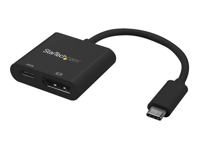 StarTech.com USB C to DisplayPort Adapter with Power Delivery, 4K 60Hz HBR2, USB Type-C to DP 1.2 Monitor/Display Video Converter w/ 60W PD Pass-Through Charging, Thunderbolt 3 Compatible - USB-C Male to DP Female (CDP2DPUCP)