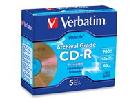 Verbatim UltraLife Gold Archival Grade 5 x CD-R 700 MB (80min) 52x jewel case