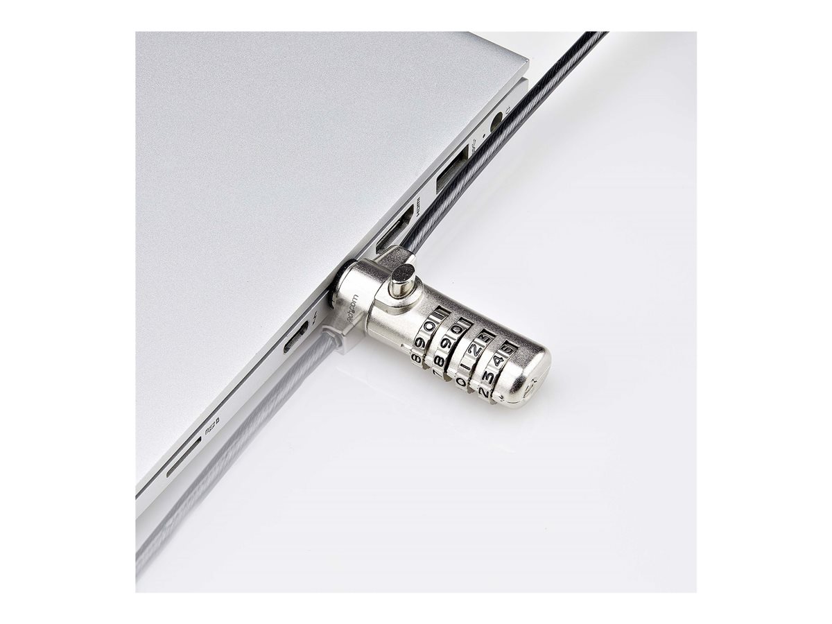 StarTech.com Slim Lock K-Slot Compatible, 6.6ft Combination Locking Cable - bezpečnostní kabelový zámek - kompatibilní s TAA – foto 8