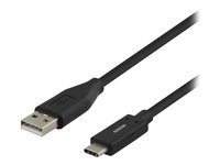 DELTACO USB 2.0 USB Type-C kabel 1.5m Sort