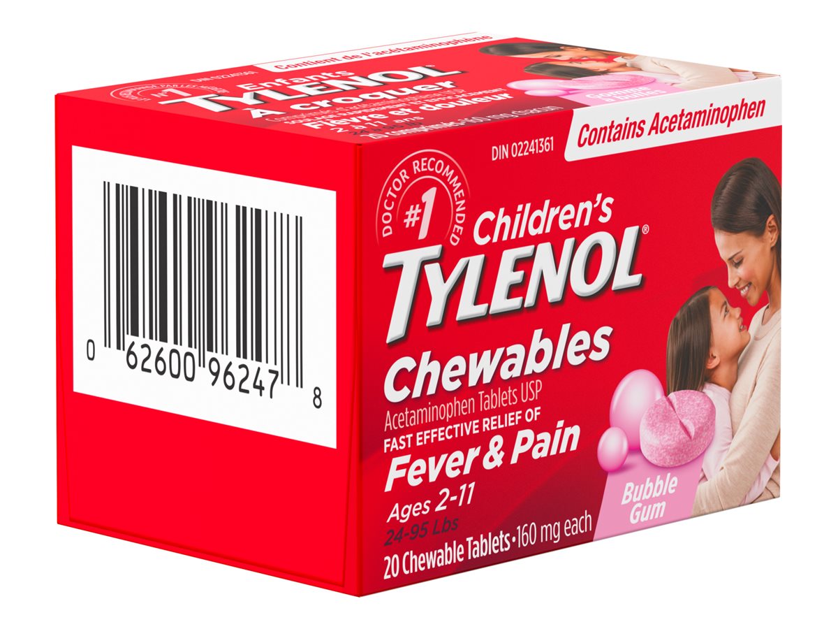 Tylenol Children's Fever & Pain Chewable Tablets 20's