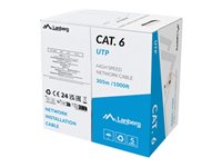 Lanberg CAT 6 Ikke afskærmet parsnoet (UTP) 305m Bulkkabel Grey