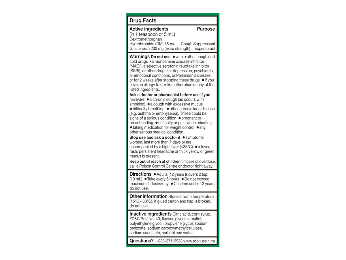 Robitussin Cough & Cold Extra Strength Syrup Cherry 100ml