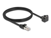 DeLOCK CAT 6 Foldet uskærmet snoet par (F/UTP) 1m Netværkskabel Sort