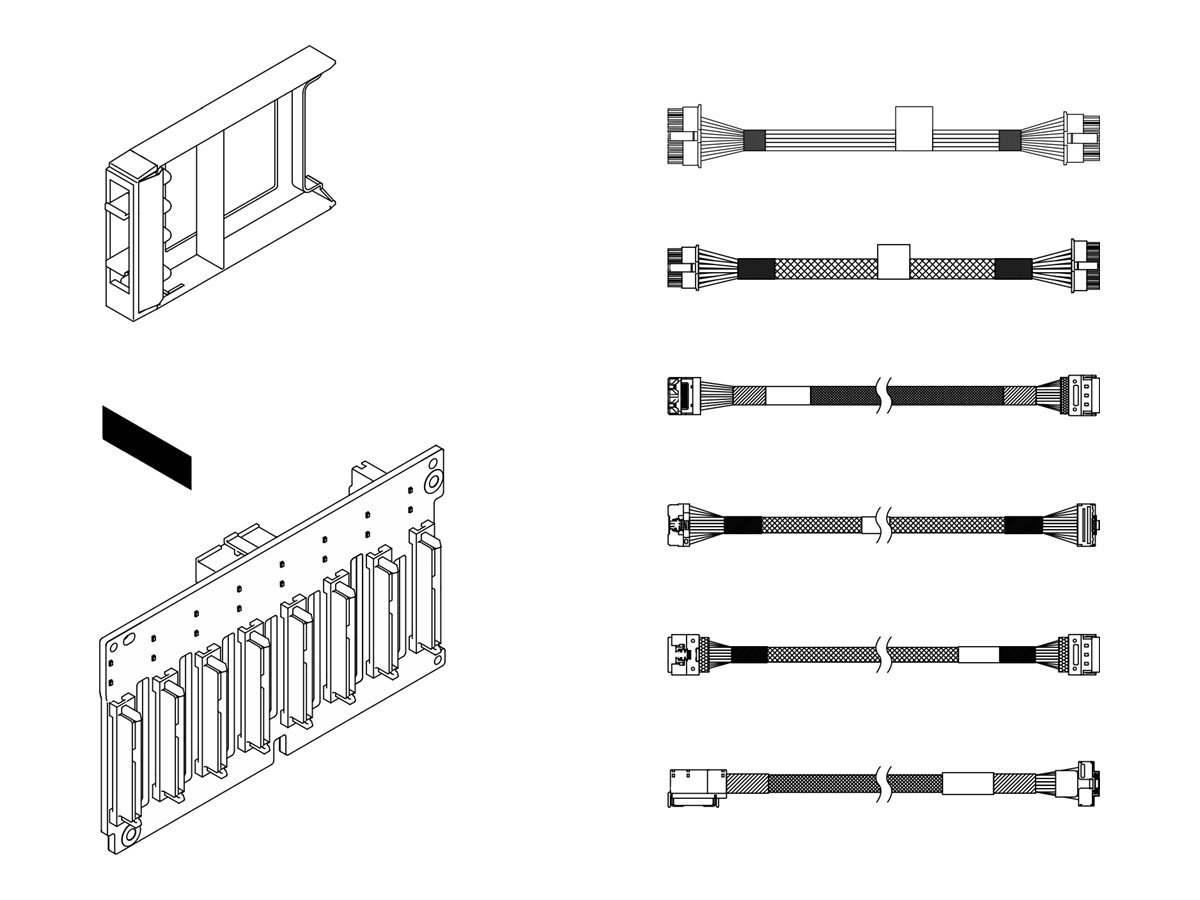 Lenovo - Server 8 x 2.5" AnyBay backplane kit