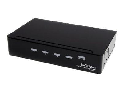 StarTech.com HDMI Splitter 1 In 4 Out - 1080p - 4 Port -Mounting Brackets - 1.3 Audio - HDMI Multi Port - HDMI Audio Splitter (ST124HDMI2)