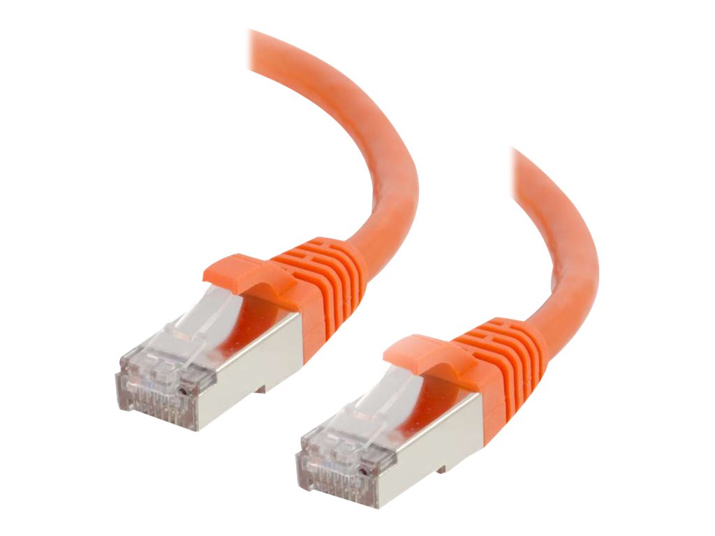 C2G 2ft Cat6 Snagless Shielded (STP) Ethernet Network Patch Cable- Orange
