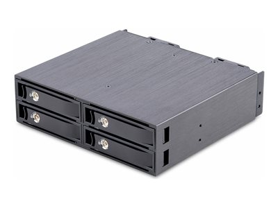 StarTech 4-Bay Backplane for U.2 Drives, Fits in a 5.25inch Bay, Quad-Bay Mobile Rack Enclosure for 2.5inch U.2 (SFF-8639) HDD/SSDs, Includes Mini-SAS HD Cables and Removeable Trays