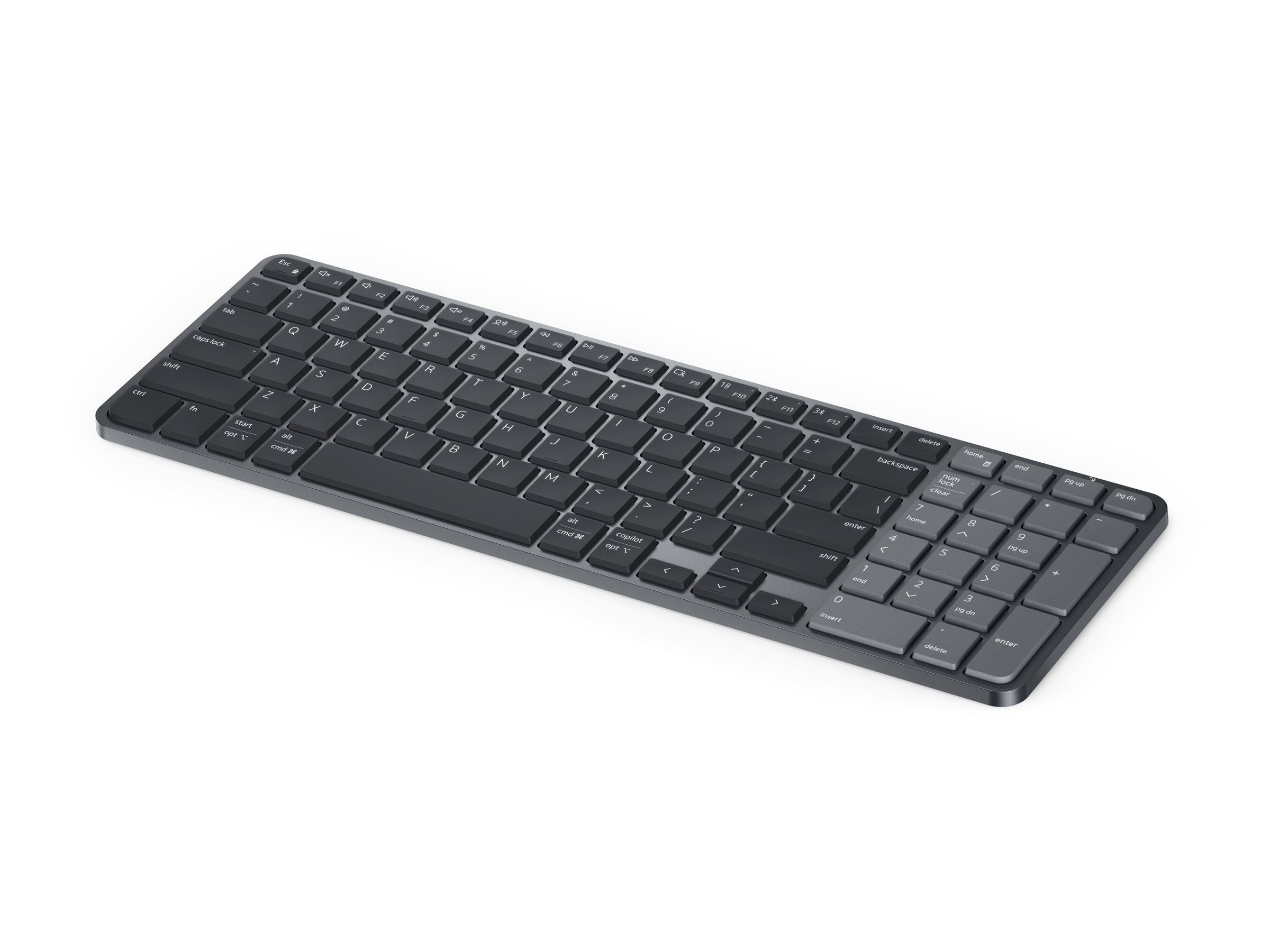 Dell Pro 7 KB746 keyboard rechargeable compact QWERTY US graphite Input Product shot Left side 78000