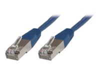 MicroConnect CAT 5e Kabel med folie og kobberfletning (FTP) 50cm Netværkskabel Blå