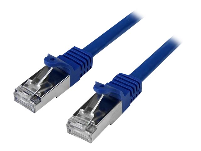 Image of StarTech.com 3m CAT6 Ethernet Cable, 10 Gigabit Shielded Snagless RJ45 100W PoE Patch Cord, CAT 6 10GbE SFTP Network Cable w/Strain Relief, Blue, Fluke Tested/Wiring is UL Certified/TIA - Category 6 - 26AWG (N6SPAT3MBL) - patch cable - 3 m - blue