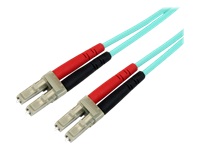 StarTech.com 2m Fiber Optic Cable - 10 Gb Aqua - Multimode Duplex 50/125 - LSZH - LC/LC - OM3 - LC to LC Fiber Patch Cable - Patch cable - LC multi-mode (M) to LC multi-mode (M) - 2 m - fibre optic - duplex - 50 / 125 micron - aqua - for P/N: J9152AST, MASFP10GBSR, SFP10GBLRMST, SFP10GBSRST, SFP10GSRSST, SFP10GSRXST