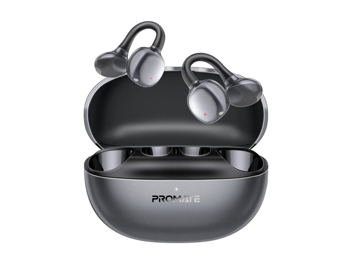 Promate AirClip-Pro true wireless earphones with Package view Left-angle 77800
