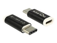 DeLOCK USB 2.0/ USB 3.1 USB-C adapter Sort