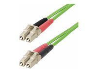 StarTech.com 15m (50ft) LC to LC (UPC) OM5 Multimode Fiber Optic Cable, 50/125µm Duplex LOMMF Zipcord, VCSEL, 40G/100G, Bend 