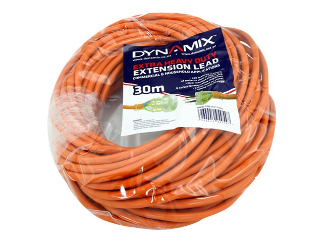 Dynamix Extra Heavy Duty power extension cable AS/NZS 3112 to AS/NZS 3112 30 Product shot Front 79350