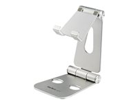 StarTech.com Phone and Tablet Stand, Foldable Universal Mobile Device Holder for Smartphones & Tablets Adjustable Multi-Angle