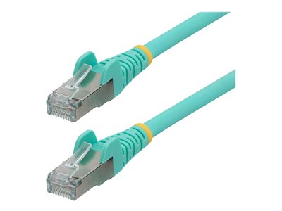 Startech 3ft LSZH CAT6a Ethernet Cable, Aqua, 10 Gigabit Snagless RJ45 100W PoE Patch Cord, CAT 6A 10GbE 27AWG S/FTP Network Cable w/Strain Relief, ETL