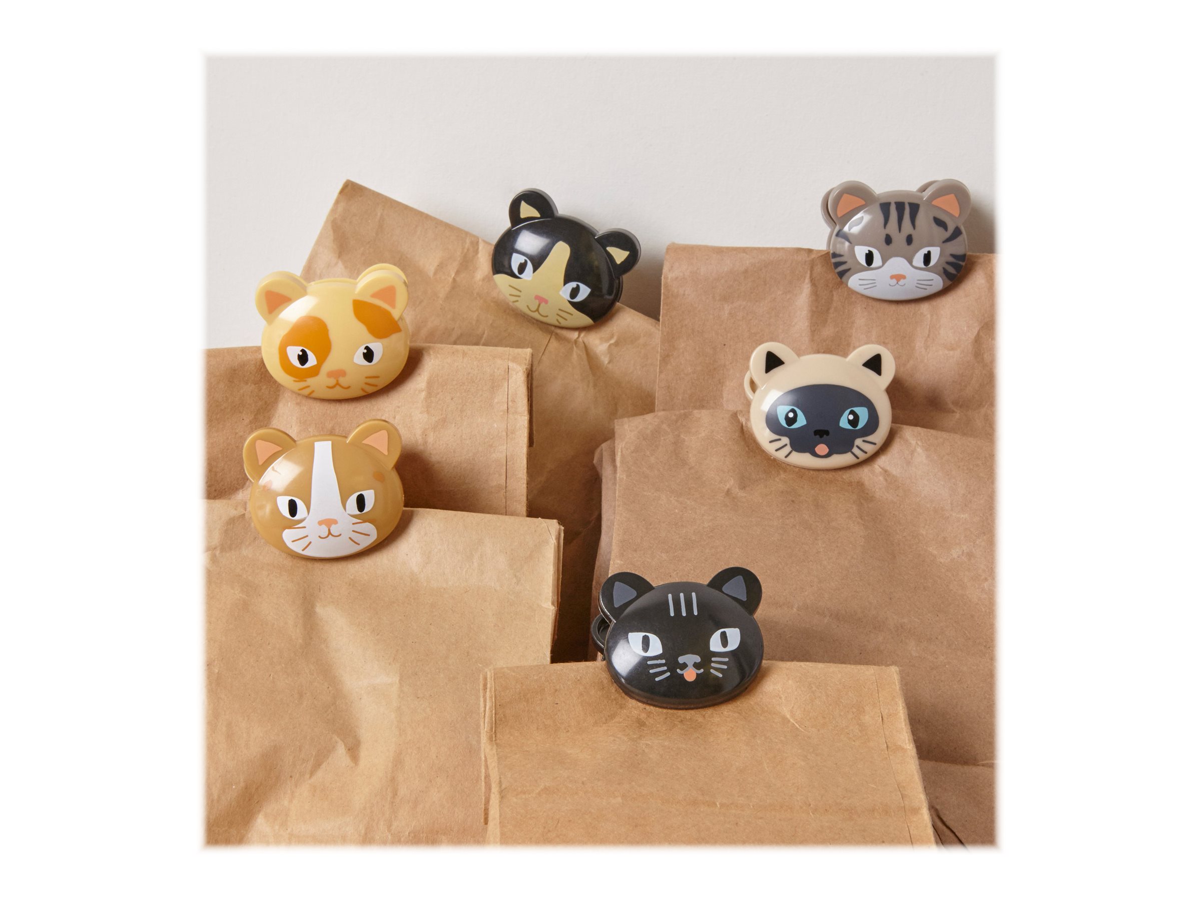 Kikkerland Bag Clips - Cats - 6s