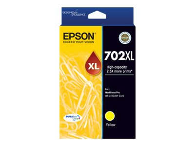 Epson 702XL high capacity yellow original ink Product shot Front 79200
