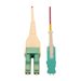 Tripp Lite 40/100/400G Multimode 50/125 OM4 Fiber Optic Cable (Duplex SN-PC to Duplex LC-PC M/M), LSZH, Magenta, 1 m (3.3 ft.)