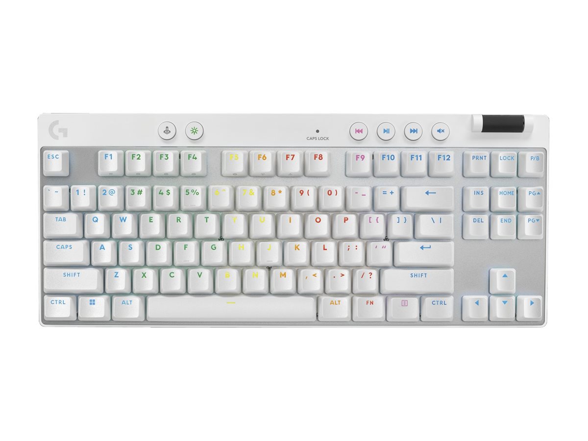 Logitech G PRO X TKL keyboard QWERTY English white Input Product shot Left side 78000
