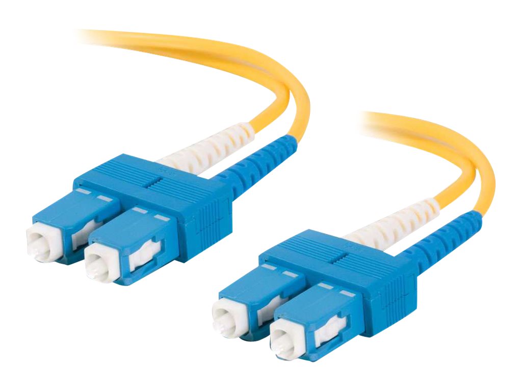 C2G SC-SC 9/125 OS1 Duplex Singlemode PVC Fiber Optic Cable (LSZH) - patch kabel - 2 m - 2 m - žlutá