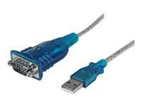 StarTech.com Câble Adaptateur USB vers Série DB9 RS232 - Mâle / Mâle - Convertisseur USB A vers RS-232 Compatible avec Windows 8