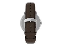 Timex Easy Reader Bold 43mm Leather Strap Watch - Brown/Silver-Tone/Cream - TW2V213009J