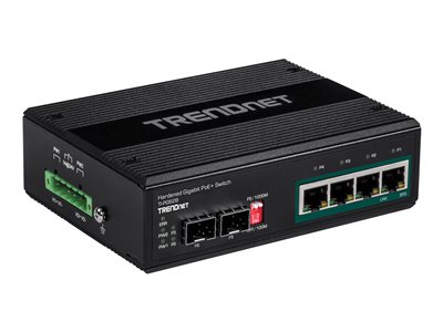 TRENDnet Industrie Switch 4 Port Gbit Unman. L2 PoE+ Metall - TI-PG62B