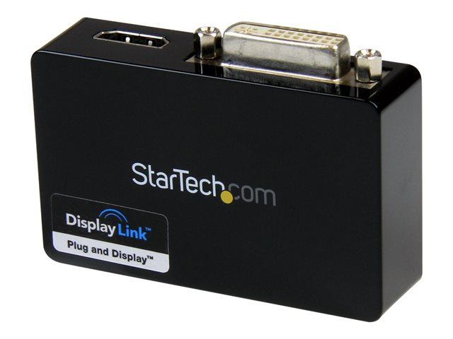 StarTech.com USB 3.0 to HDMI / DVI Adapter - 2048x1152 - External Video & Graphics Card - Dual Monitor Display Adapter Cable - Supports Mac & Windows (USB32HDDVII)