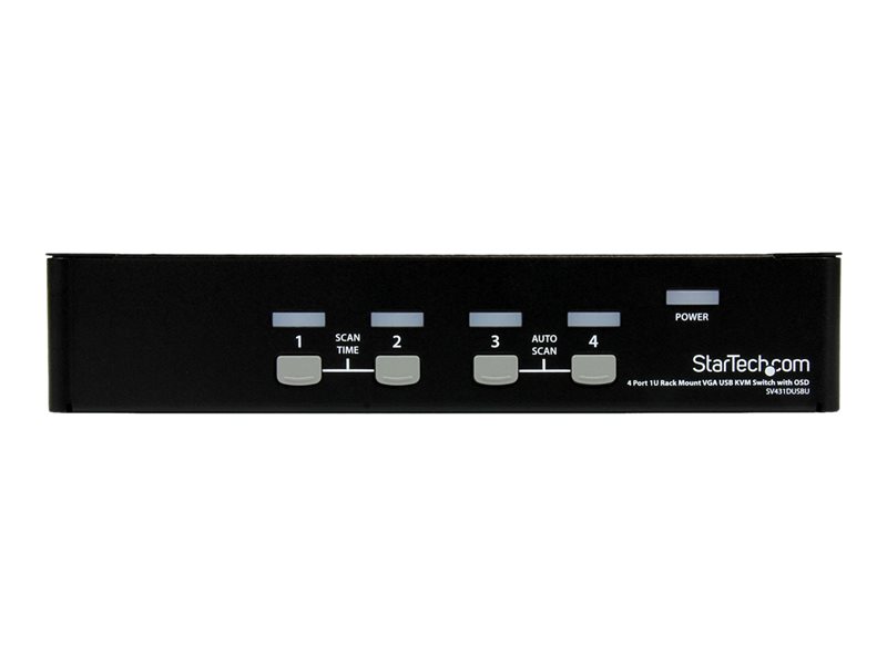 StarTech .com Commutateur KVM 4 Ports VGA USB, Montage en Rack et OSD