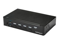 StarTech.com 4 Port HDMI KVM - HDMI KVM Switch - 1080p - USB 3.0 & Audio Support - KVM Video Switch (SV431HDU3A2) - KVM / USB